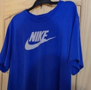 NIKE BLUE T Shirt Dri Fit Large Tall Long Excellent Pre Loved Condition